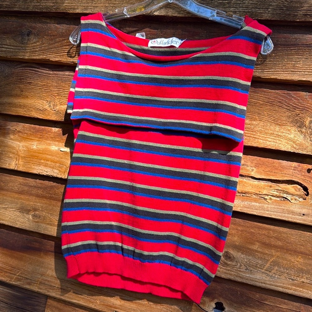 Outlander Top vintage striped knit sleeveless